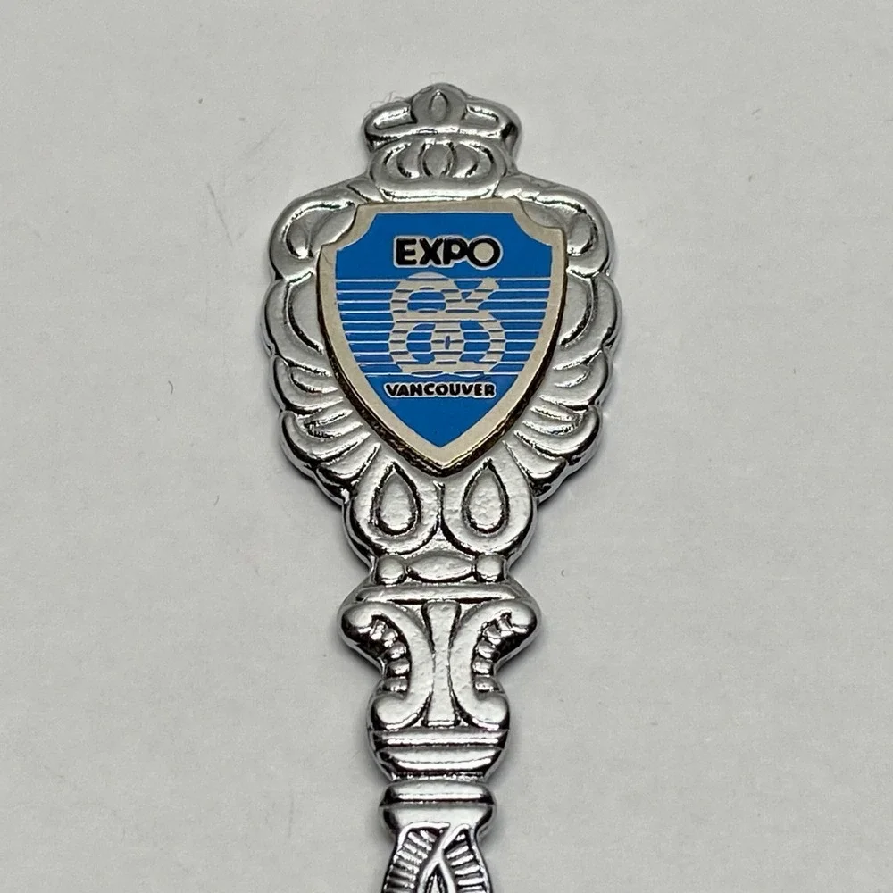 Vintage Expo 86 Vancouver‎ Canada Travel Souvenir Collectible Silvertone Spoon